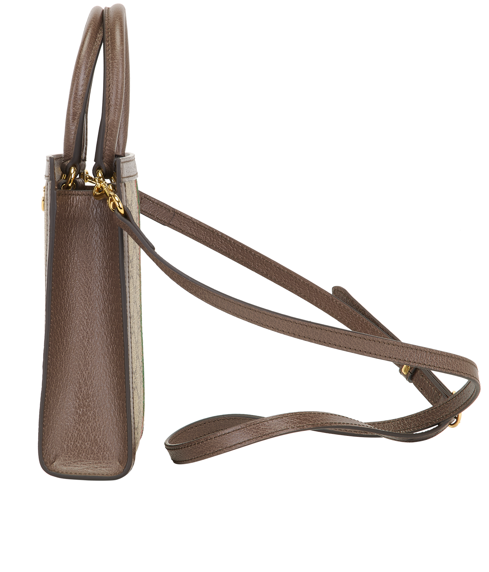 Ophedia GG Mini Crossbody, &pound;750, Handbags, Brown, Canvas, Bottom view